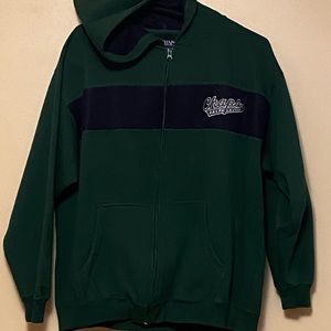 Chaps Ralph Lauren Logo Long Sleeve Green and Black Hoodie Mens Sz L